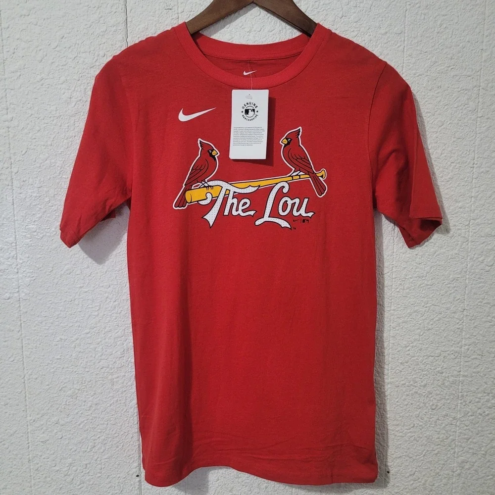 St Louis Cardinals Paul Goldschmidt Nike Shirt The Lou Logo Short Sleeve Youth L